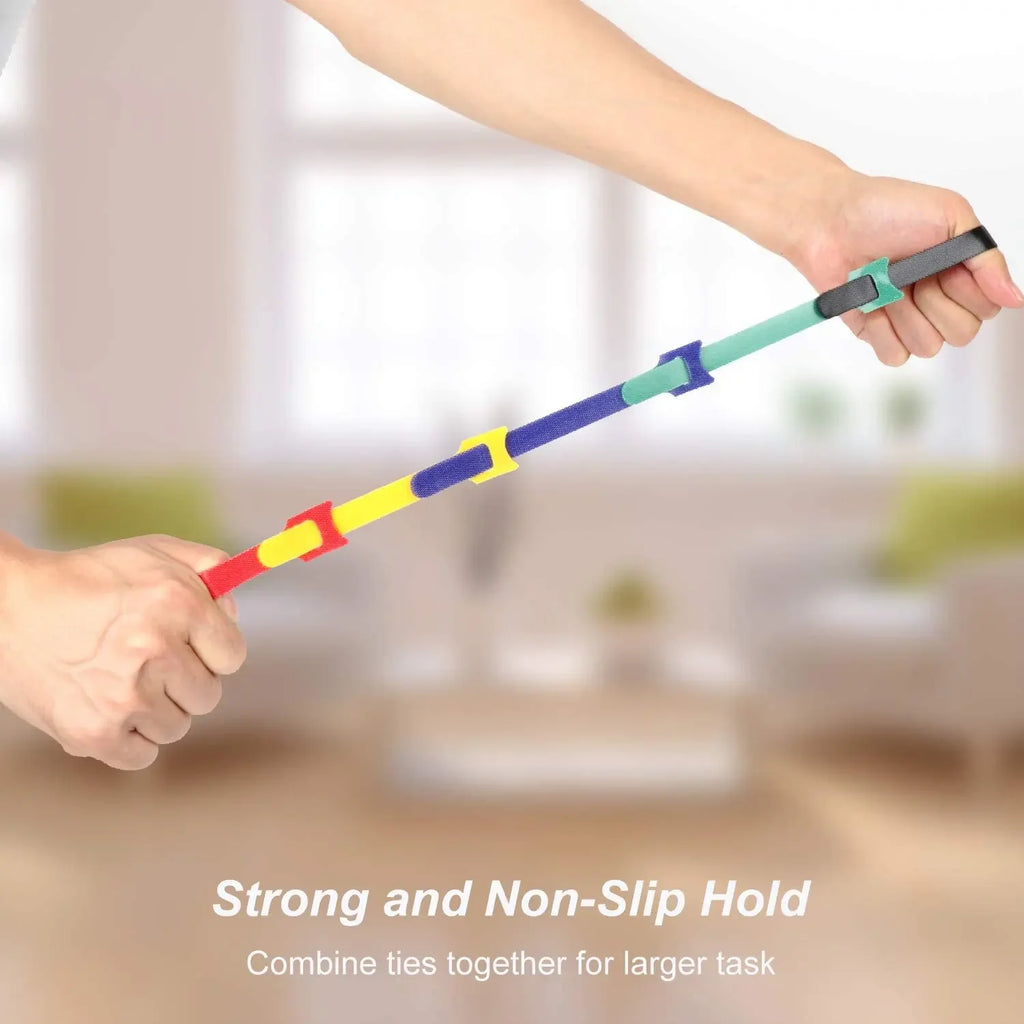 10/30/50pcs Multi-Purpose Fastener Cable Straps Tape Cable Ties Reusable Hook Loop Strips Wire Ties Cables Organizer Cord \][o