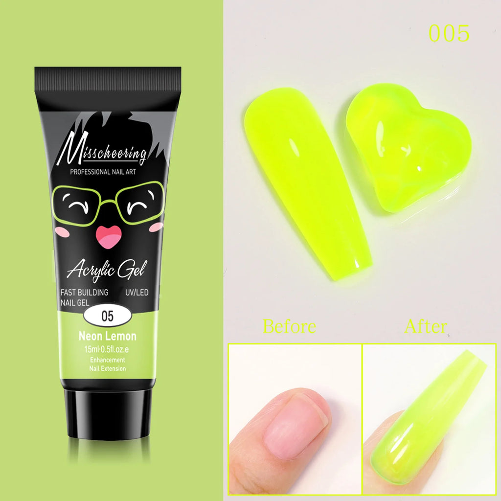 Nail Extension Gel Kit, 12 Colors Extension Nail Extension Gel Set Soak Off UV Gel For All In One Kit Builder Nail Gel Gift