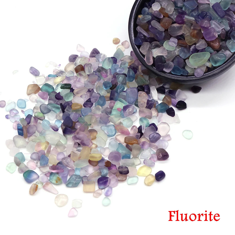 Natural Stone Tumbled Agate Gravel Crystals Chip Quartz Minerals Reiki Healing Specimen Gemstones Home Aquarium Decor DIY Crafts