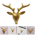 Cute Brass Deer Head Handle for Cabinets Drawers Wardrobes Shoe Cabinets Elegant Decorative Knob Pull Modern Rustic Home