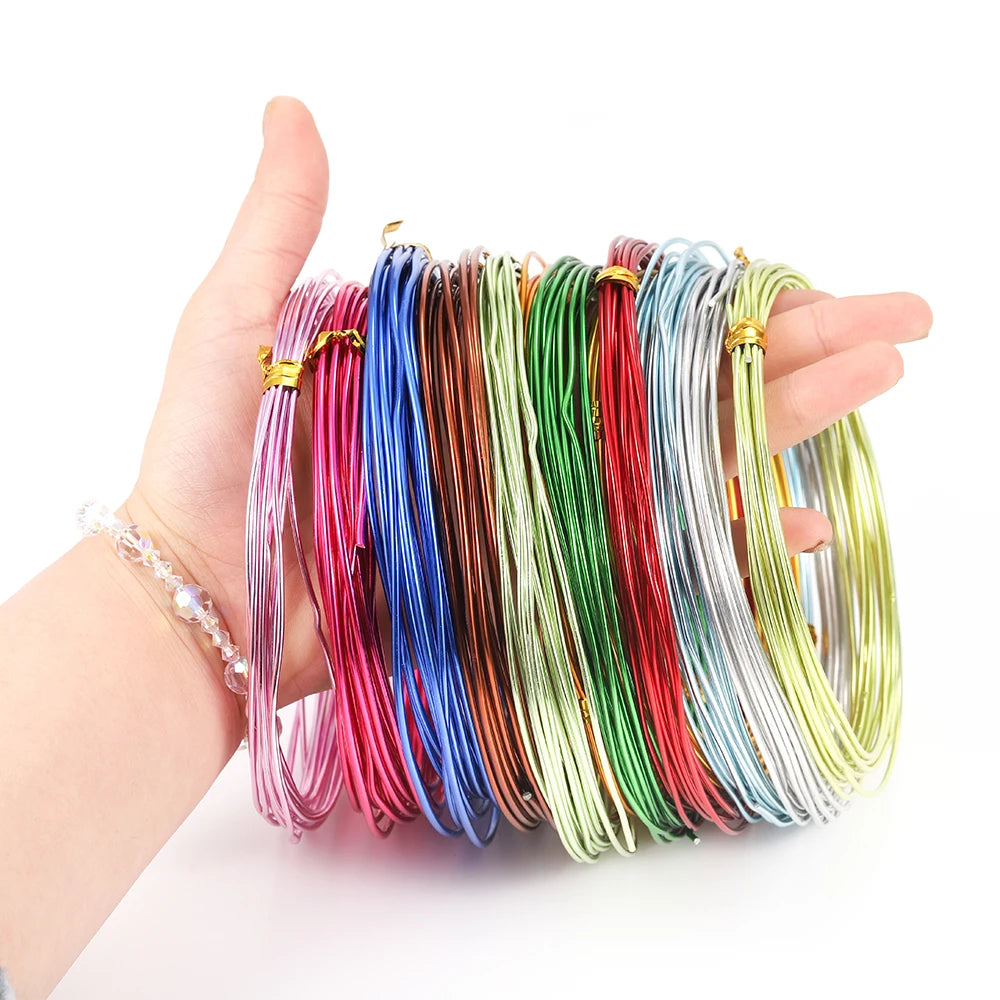 0.6-3mm Anadized Round Aluminum Wire 2-10 Meters Versatile Painted Aluminium Metal Wire For DIY Jewelry Making Accessories
