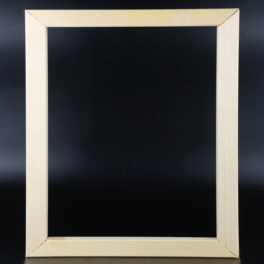 Painting Frame DIY Wall Hanging Photo Frame Decorative Wooden Hanging Frame with Adhesive for Canvas Paintings