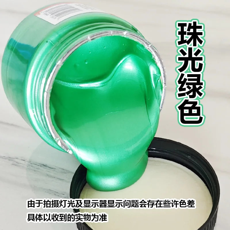 60/100ml Golden Acrylic Paint Metal Pearlescent Hand-painted Gypsum Glue Waterproof and Non-fading DIY Painted Paint