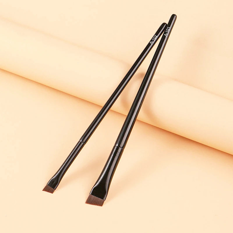 LOYBJ Thin Eyebrow Eyeliner Brush Super Fine Angled Brow Contour Brush Portable Women Eyebrow Liner Cream Cosmetic Makeup Tools