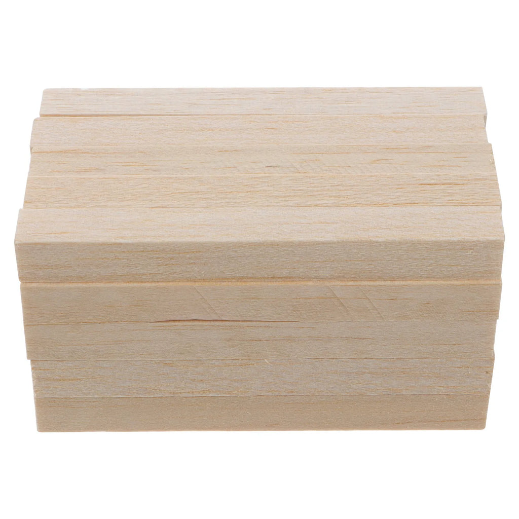 25Pcs Wooden Square Dowels Natural Balsa Wood DIY Craft Sticks for Miniature Houses Kites Props Candy Bouquets Handicraft