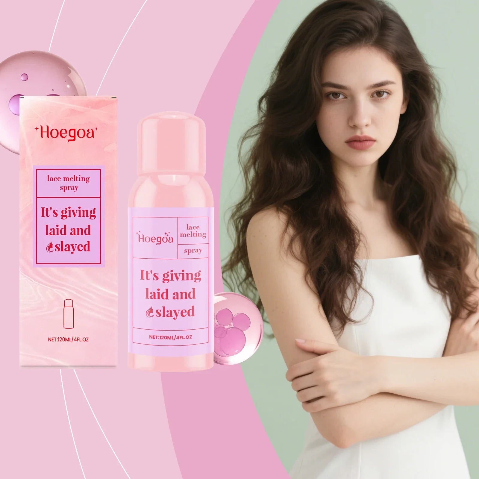 Wig Adhesive Spray Water Resistant For Lace Front Wig Gentle Formula Easy Removal Strong Invisible Waterproof Lace Glue Spray
