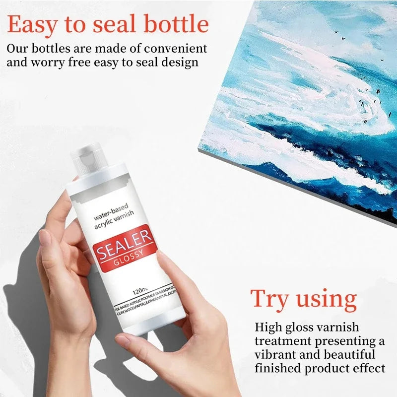 20/60ml Water-based Acrylic Varnish Sealer Glossy Sealer Matte Non-toxic Seal Gloss Oil Quick Drying Sealant Craft Supplies Tool
