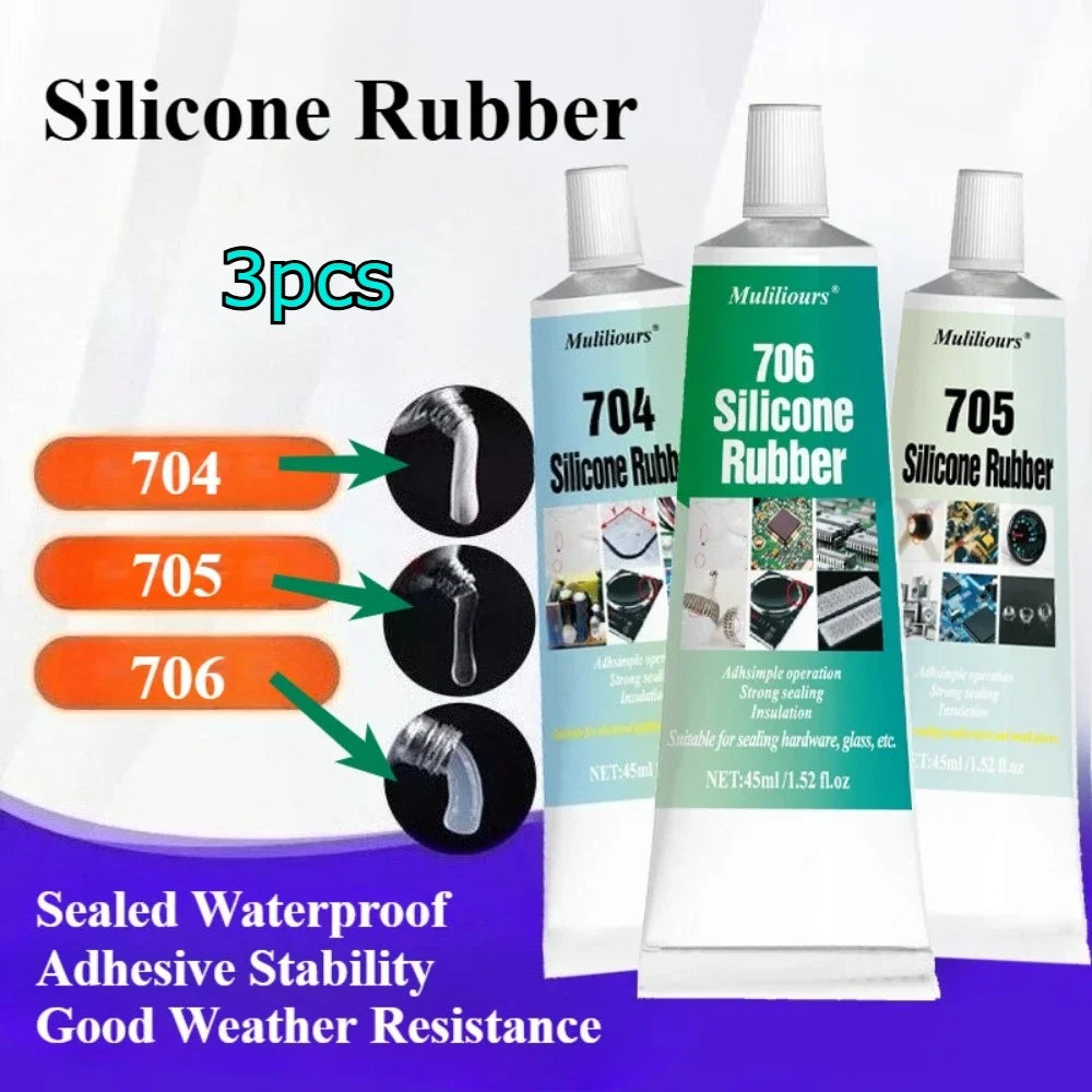 Silicone Industrial Adhesive 704/705/706 Electronic Sealant Components Lithium LED Insulation Waterproof Sealing Silicone Rubber