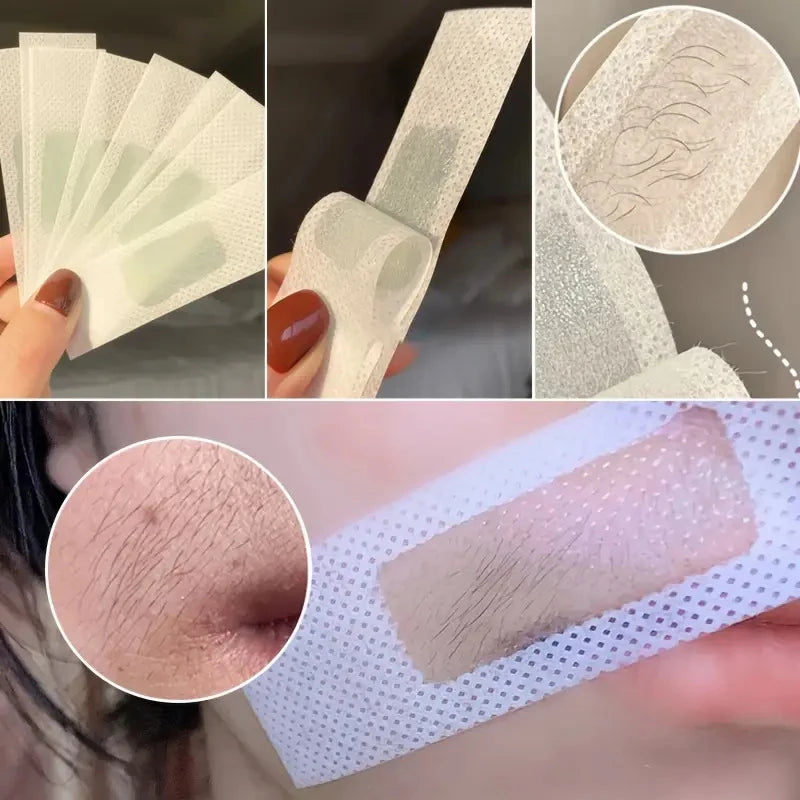 10Pcs Professional Hair Removal Wax Strips Waxing Wipe Sticker For Face Leg Lip Eyebrow Leg Arm Body Hair Remove