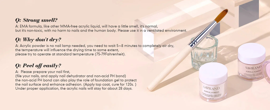 SAVILAND Clear Pink Nudes Acrylic Powder Kit with 30ml Acrylic Liquid Acrylic Nail Brush Nail Forms for Nail Art Salon Home DIY