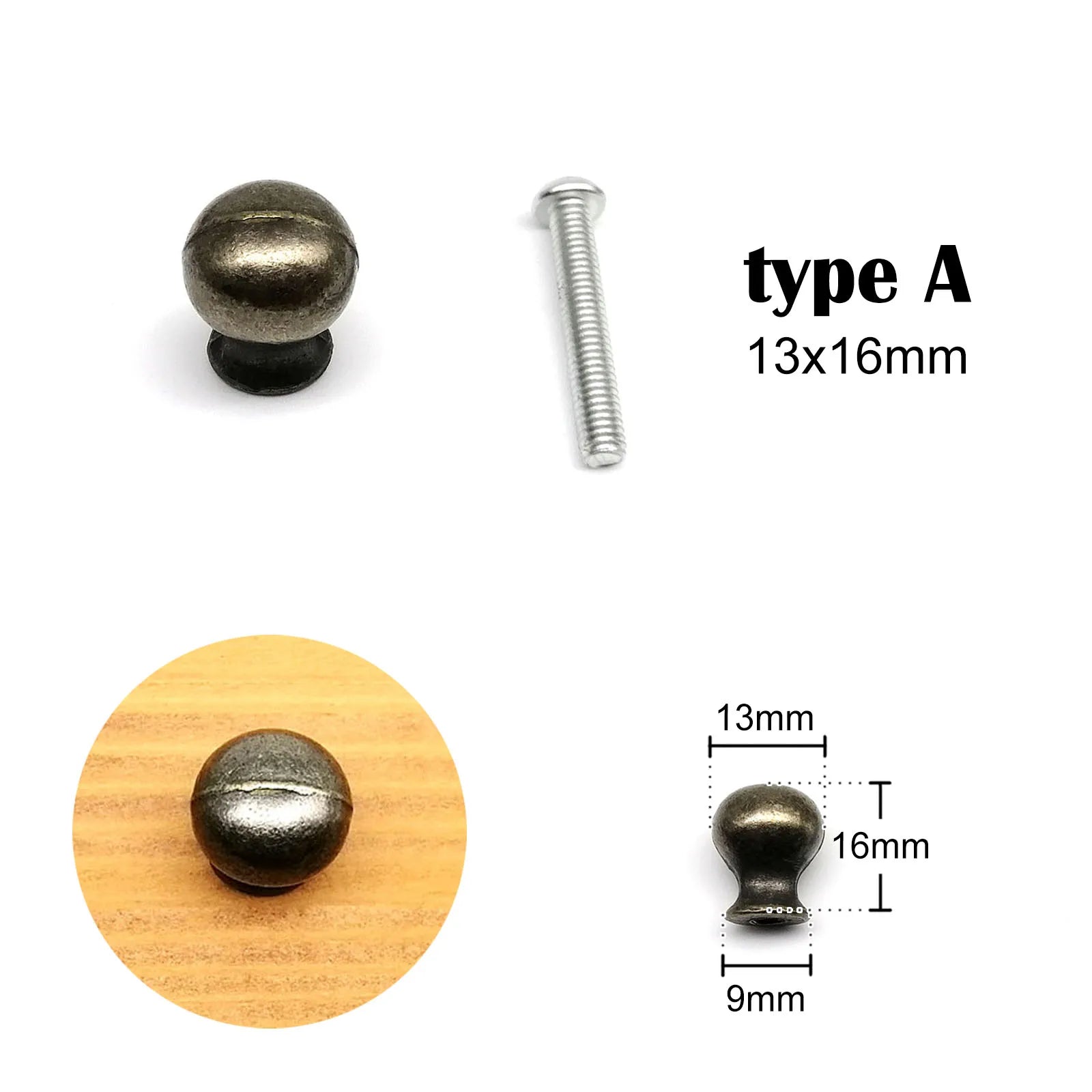 Antique brass Vintage Round Flower Furniture Cabinet Cupboard Dresser Chest Closet Drawer Door Window Handle Pull Knob