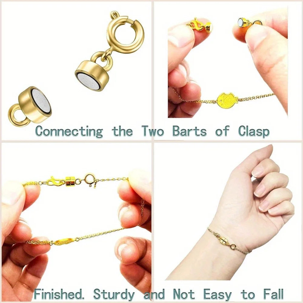 18pcs Magnetic Necklace Clasps and Closures Bracelet Converter Clasp,Suitable for Necklaces Chain Extender