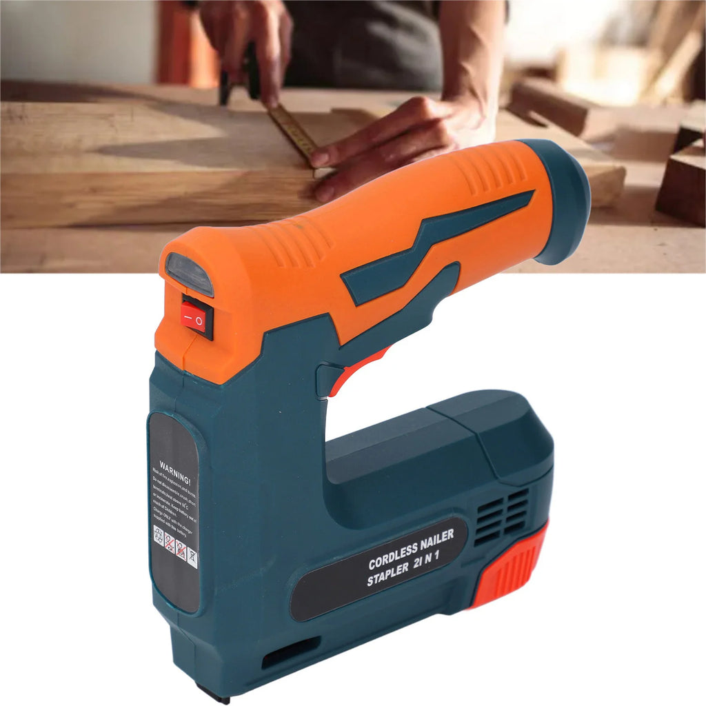 Cordless Brad Nailer Portable USB Charging Battery Powered Nail Gun for Woodworking Electric Nail Gun Battery Powered Nail Gun