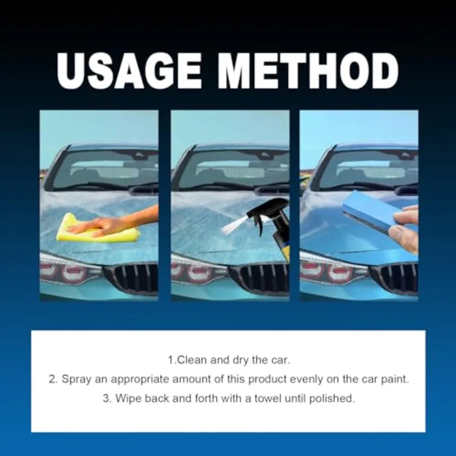 SOPAMI Ceramic Paint Sealant Car Coating Spray 500ML Quick Effect Ceramic Wax Polish for Car Scratches High Gloss Shine Water-R