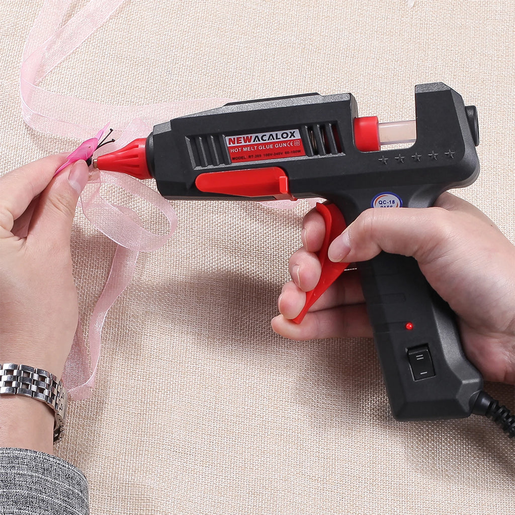 NEWACALOX US 60W 100W DIY Hot Melt Glue Gun Industrial Gluegun 1pc 11mm Glue Gun Sticks Arts DIY Repair Tool