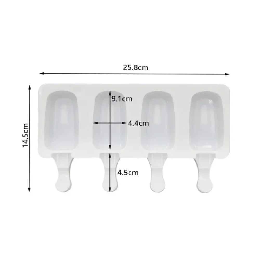 Popsicles Molds with 50pcs Wooden Popsicles Sticks Easy-Release Silicone Ice Pop Molds Making Ice Cream BPA Free Moulds NONE 제빙기