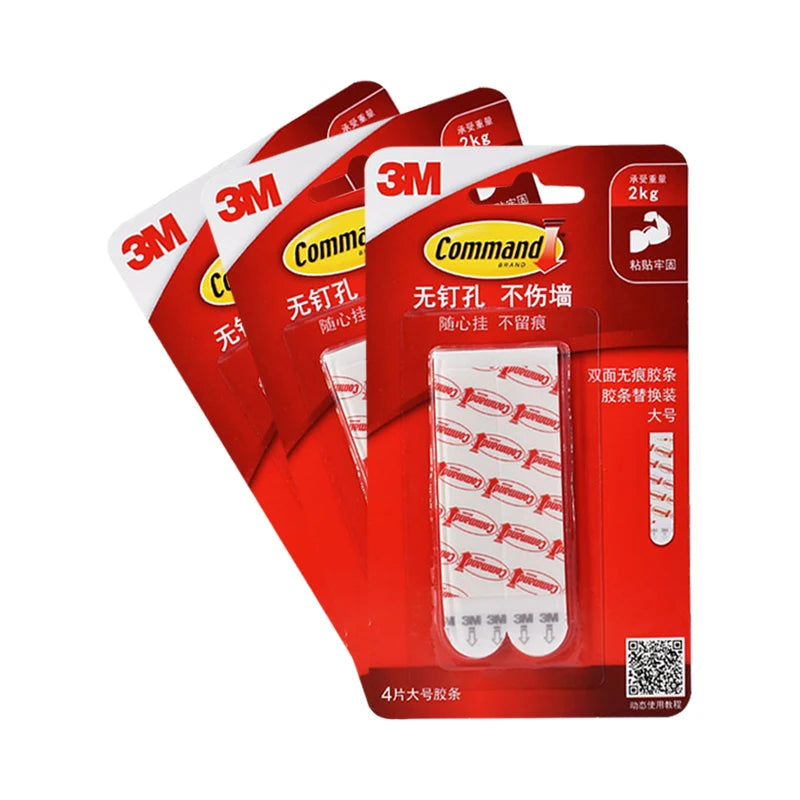 3M Command Adhesive Strips Residue-Free Nail-Free Self-Adhesive Strong For Frames Decor Replacements