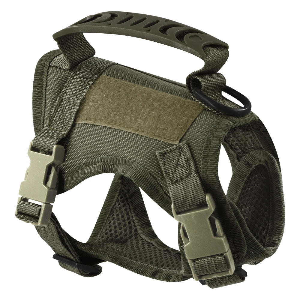 Tactical Cat Harness Leash with 9 Patches Small Dog Puppy Vest Straps with Handle Harnesses Training Adjustable Pet Accessories