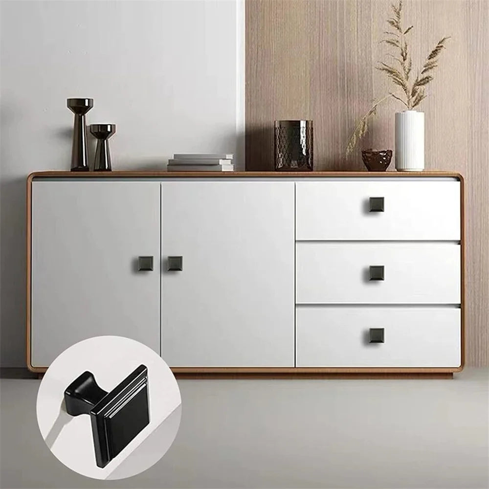 10 Pcs Matte Black Kitchen Cabinet Handles Knobs Cupboard Drawer Door Pulls Handles High Quality Aluminum Alloy Handles