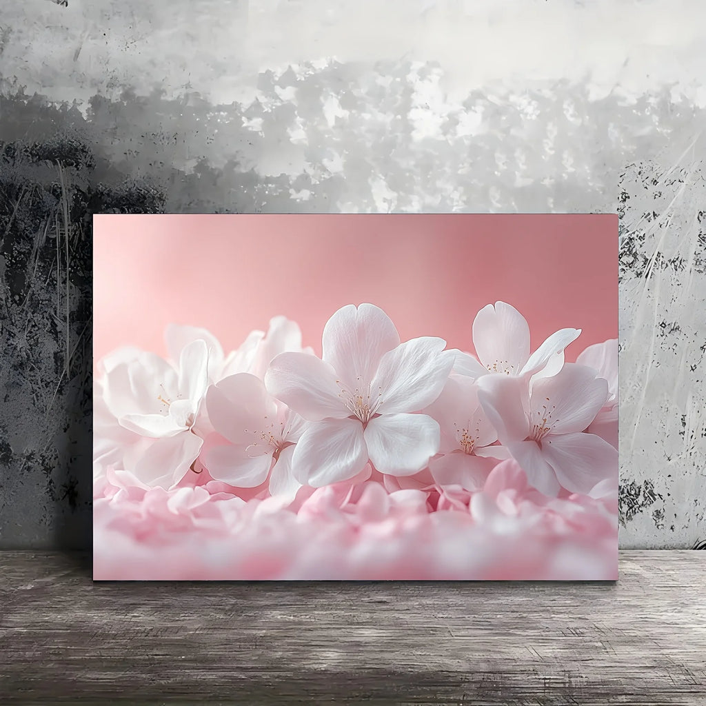 Charming Pink Cherry Blossom Canvas Art - Wooden Framed Wall Decor for Living Room, Bedroom, Kitchen | Perfect Home & Office Dec