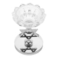 Table Top Decor Candle Holder Ornaments Desktop Candlestick Candlelight Stand Holder Crystal for Stand Desktop Silver Decorative