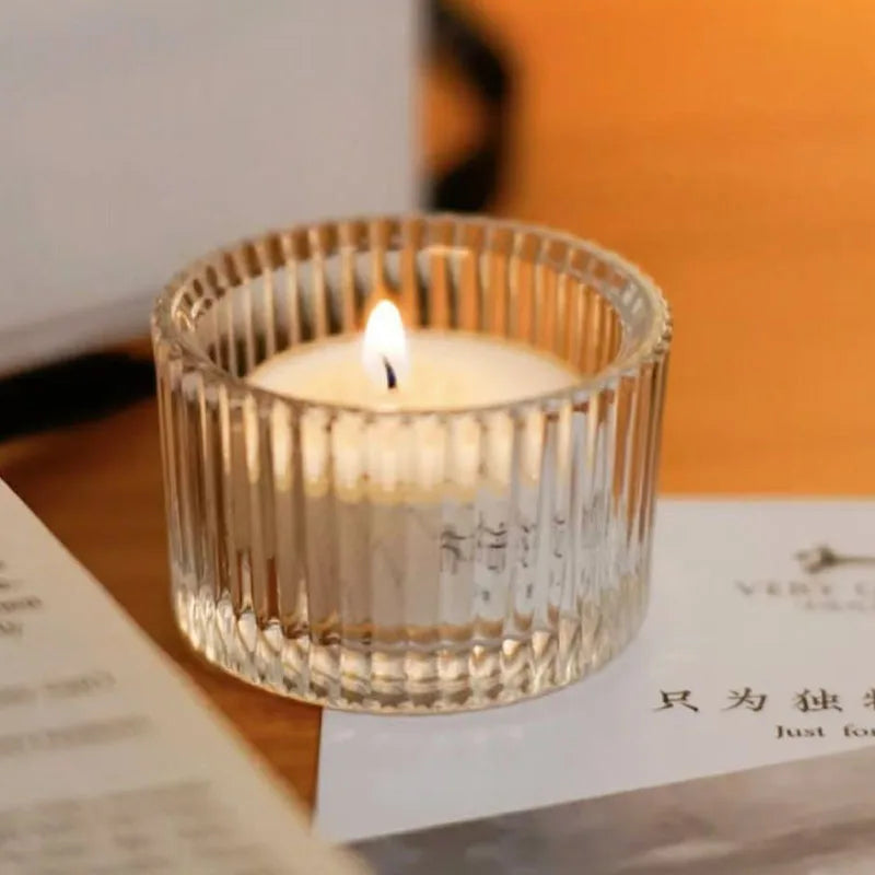 Small Clear Mini Candlestick Table Glass Tealight Candle Holder Wedding Table Decor,Party Supplies,Home Decor LZT001