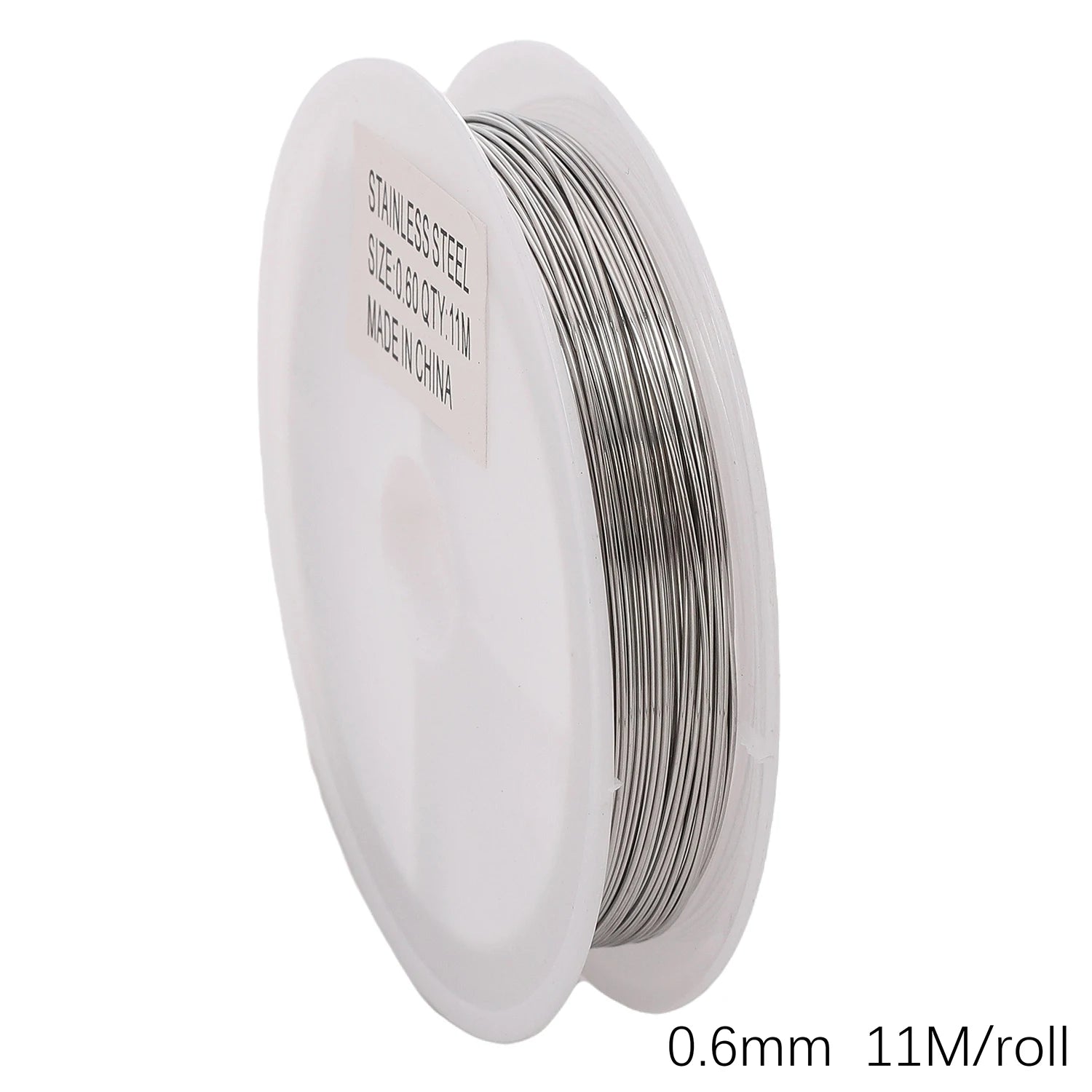 Flexible Anti-Rust Beading Wire, Single Strand, Soft Steel Craft Wire for Jewelry Making, Bead Wrapping and Connecting, 5mm,