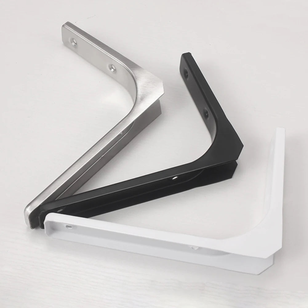 8 In Wall Shelves Bracket Easy Install Reinforced Shelf Bracket Wall Mounted L Bracket Hardware Corner Brace Support for Shelves
