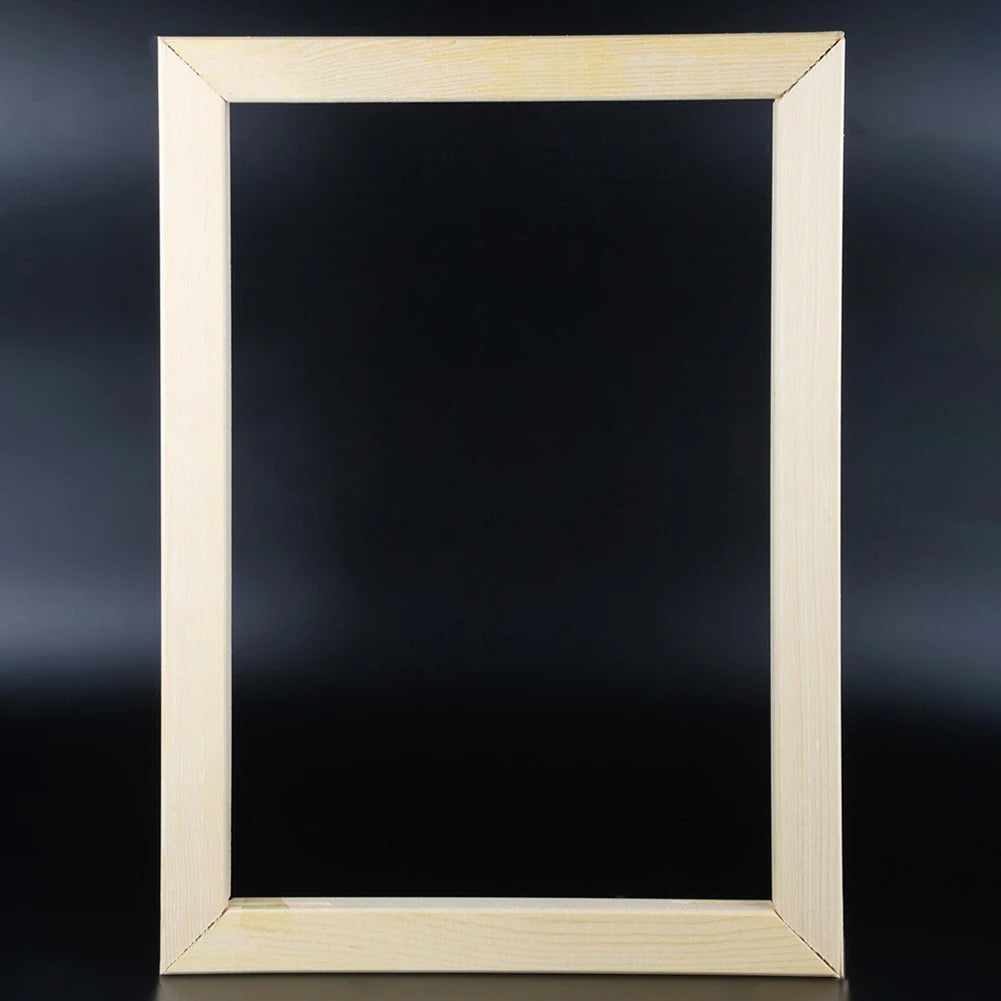 Painting Frame DIY Wall Hanging Photo Frame Decorative Wooden Hanging Frame with Adhesive for Canvas Paintings