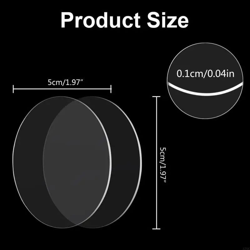 30Pcs Acrylic Sheet Round Disc Clear Cast Plexglass Board 1mm Thick for Display