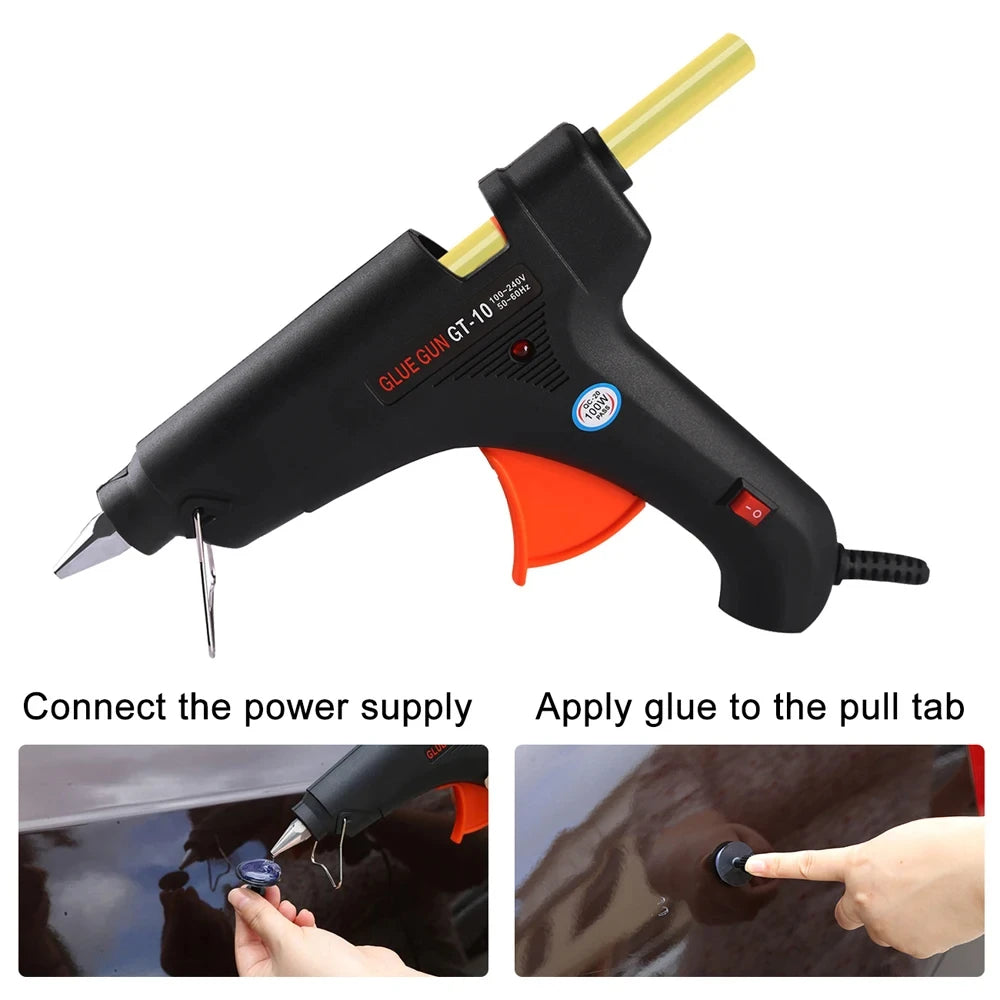 Super PDR 100W Hot Melt Glue Gun Electric Repair Tool Temperature Thermo Kit Household Industrial DIY Craft with 11mm Glue Stick