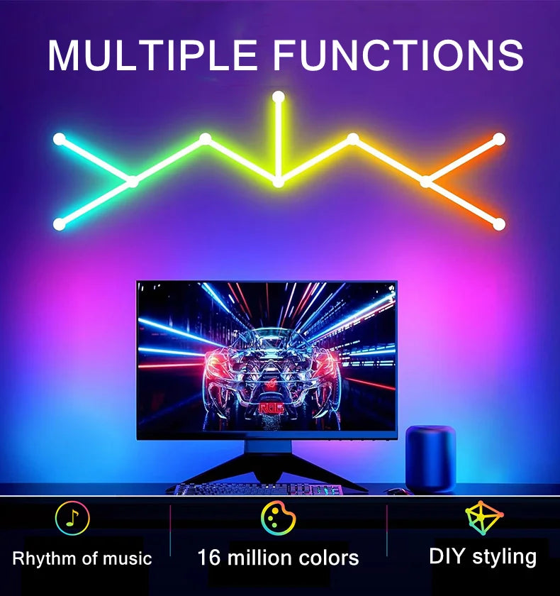 5V RGB Neon Strip Light 1M 2M 3M 5M USB Waterproof Flexible Ribbon Tape Neon Lights with Bluetooth Remote Control for Home Decor