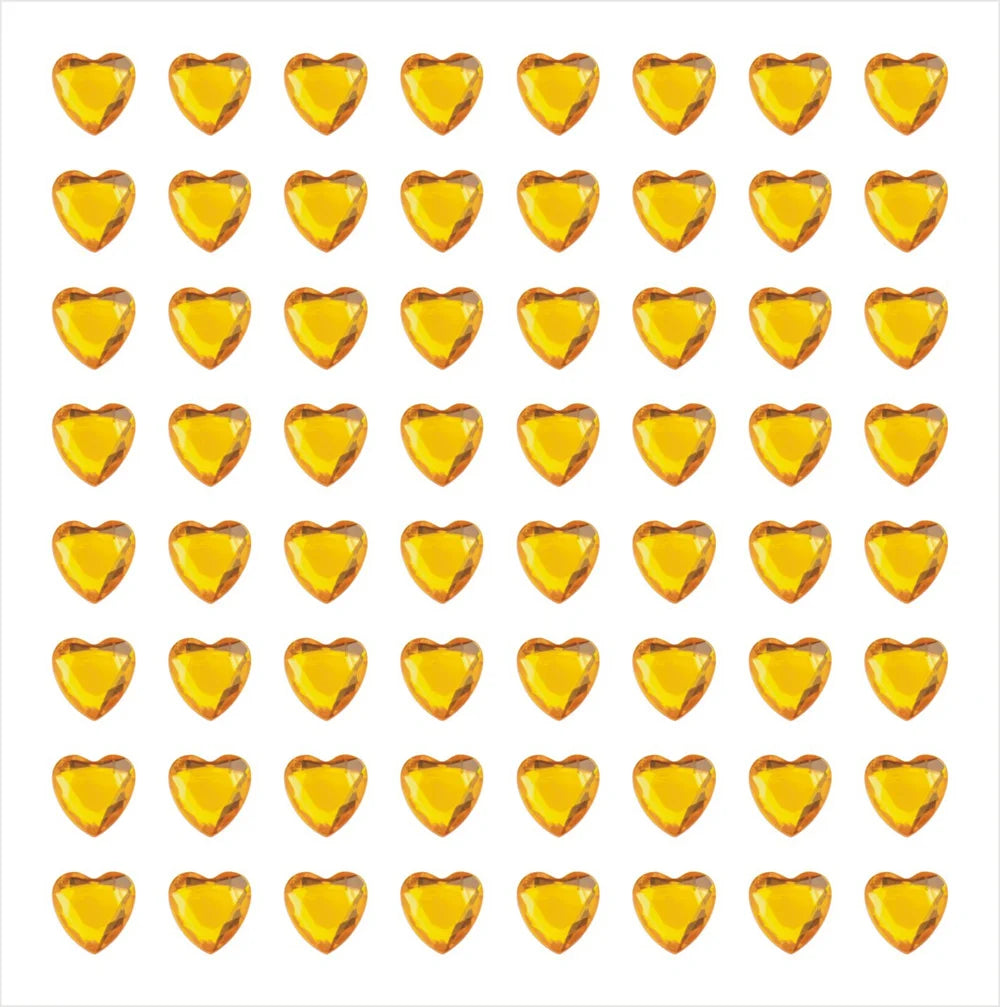 Bling Sparkly 3D Gem Acrylic Earrings Stickers Kids DIY Toys 6MM Self Adhesive Love Heart Rhinestone Crystal Stickers For Girls