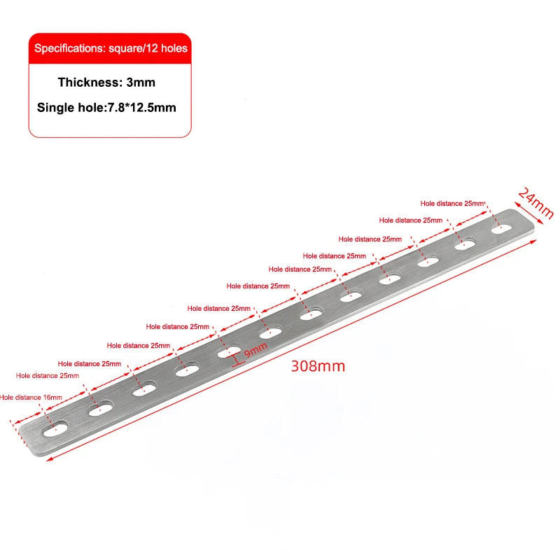 Stainless Steel Flat Corner Bracket Mending Joining Plate Repairing Fixing Connector Furniture Cabinet Shelves Brace Parts