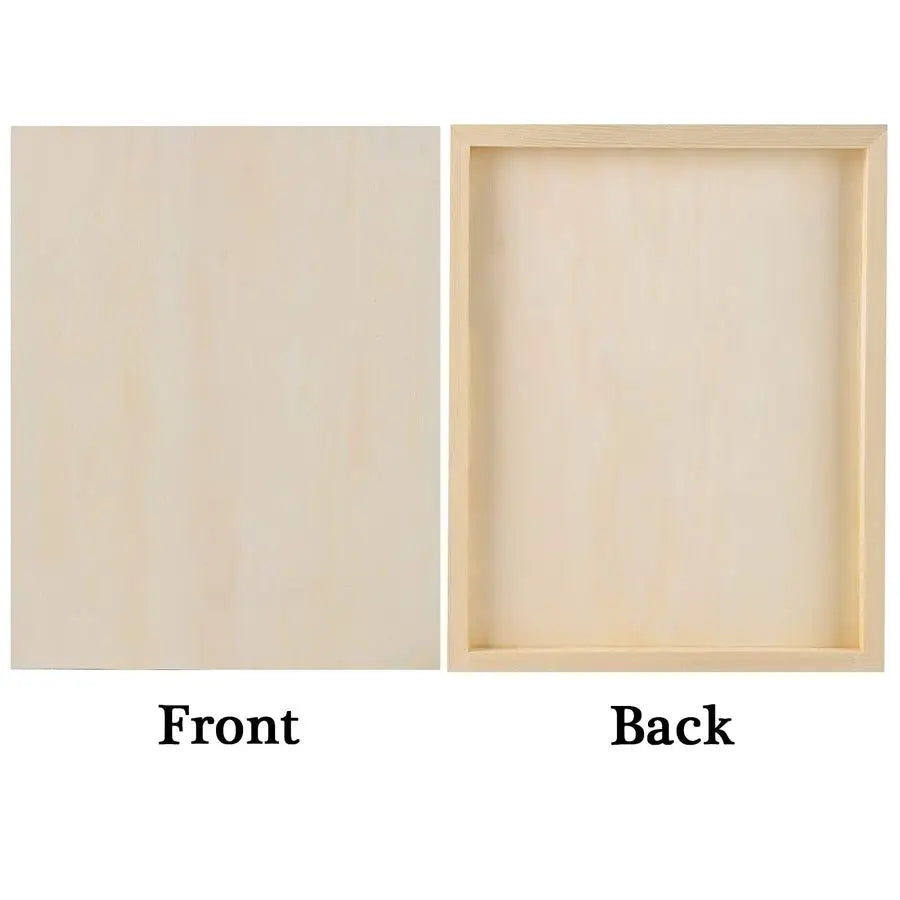 8 Pack Wood Panels 11 x 14 inch Wooden Canvas Board Unfinished Wooden Panel Boards for Painting, Arts, Pouring Use with Oils, Ac