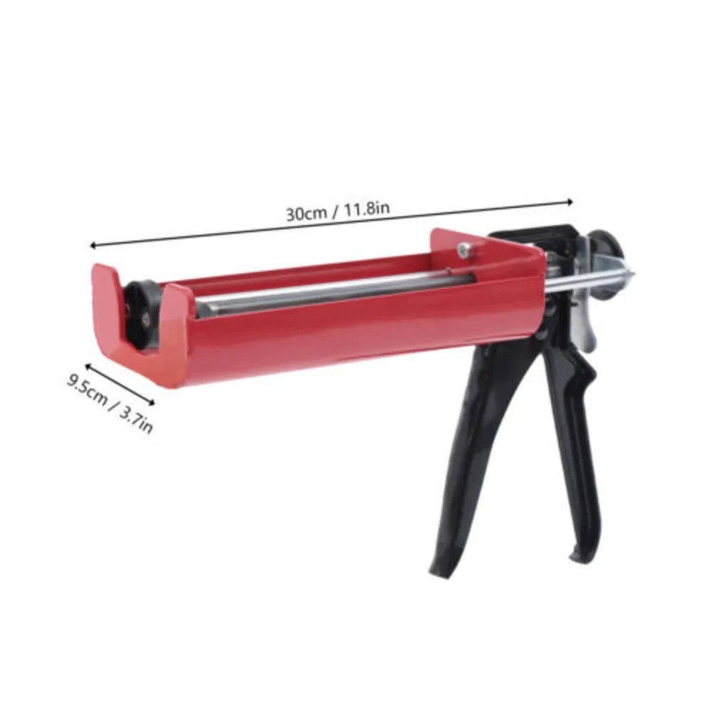 Bymaocar Caulking Manual Glue Gun For Panel Bond Gun Epoxy Gun 400mL(1:1 Mix Ratio)Dual Component Applicator W/ Thicker Push Rod