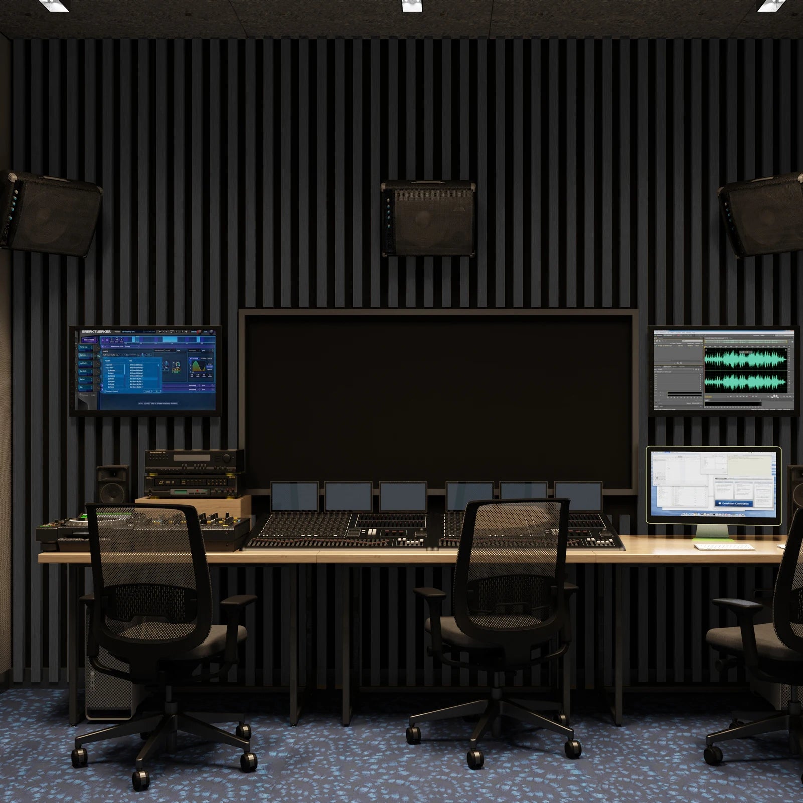 Art3d  4-Panels, Textured Wood-Look 3D Wall & Ceiling Tiles Noise Insulating MDF Grille Design,Acoustic Panels, 24" x 12"