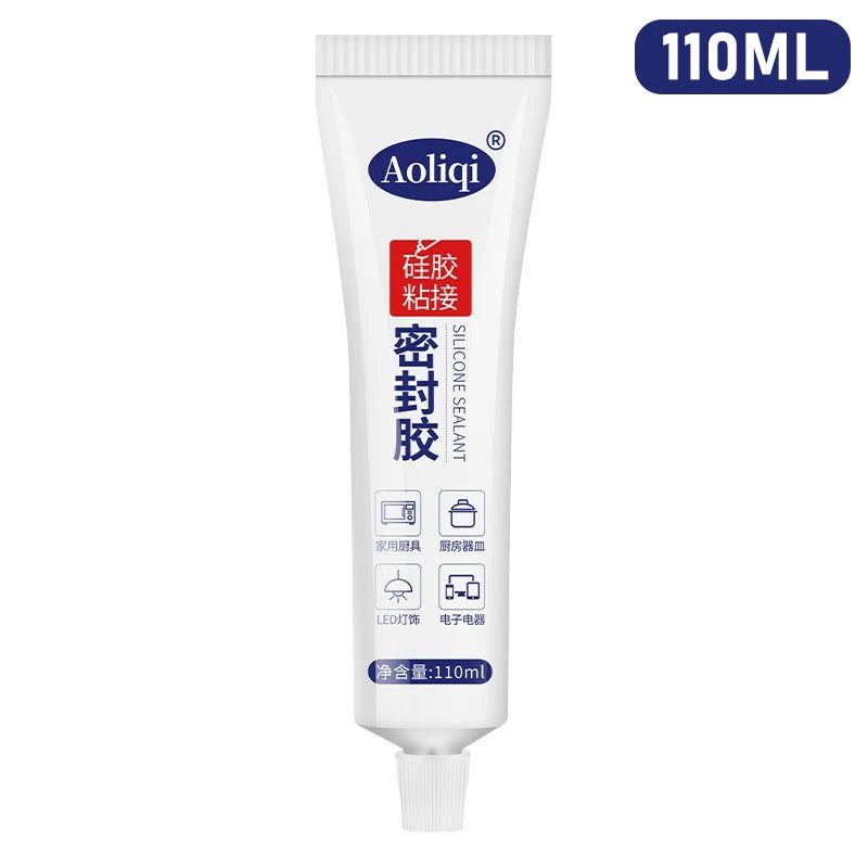50/110ml Safty Silicone Glue Sealant High Strength Transparent Waterproof Fast-dry Adhesive Household Food Grade Silicone Glue