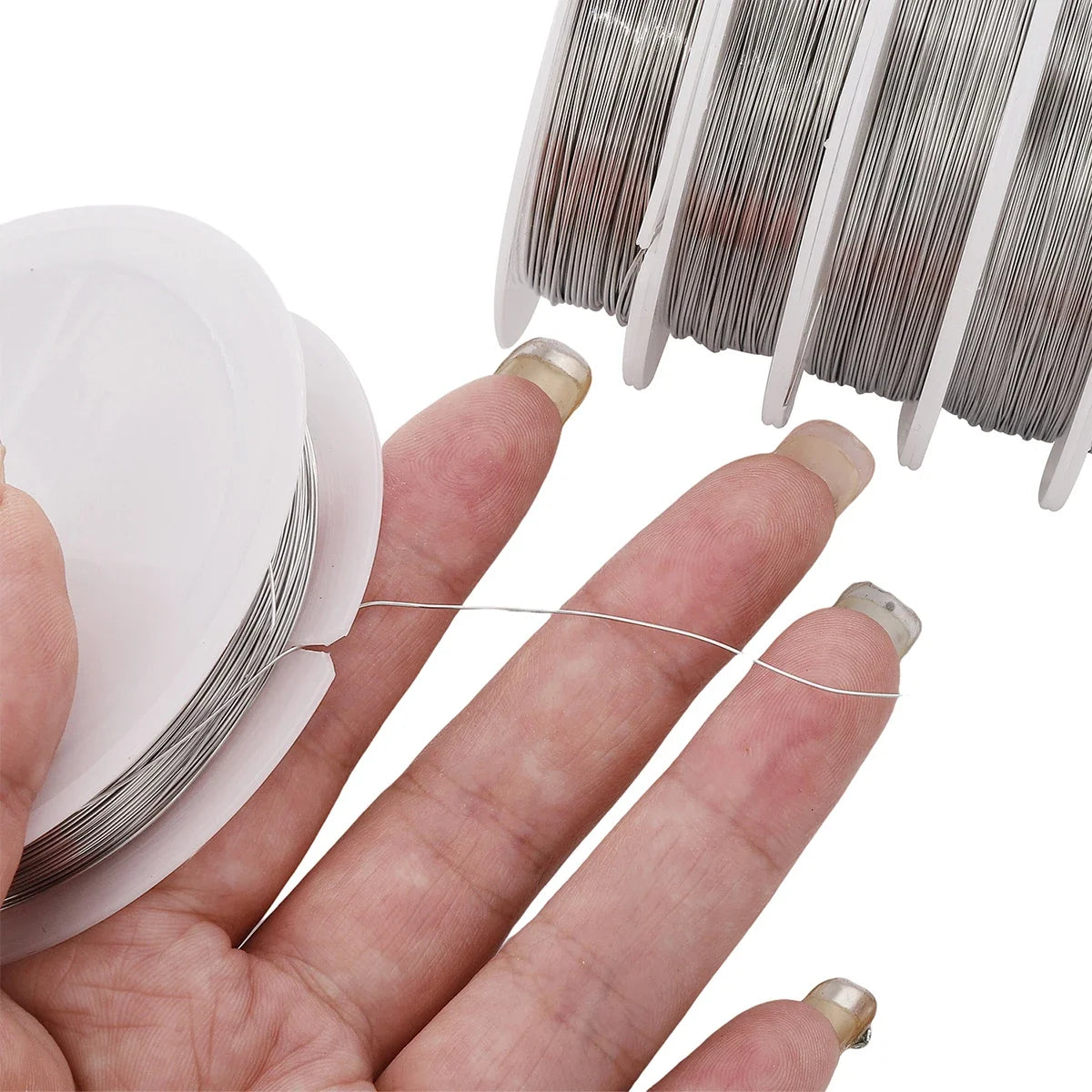 Flexible Anti-Rust Beading Wire, Single Strand, Soft Steel Craft Wire for Jewelry Making, Bead Wrapping and Connecting, 5mm,