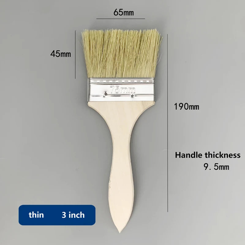 Thick-handled and thin-handled paint brushes are available. Household soft-bristled dust-removing brushes and special brushes fo