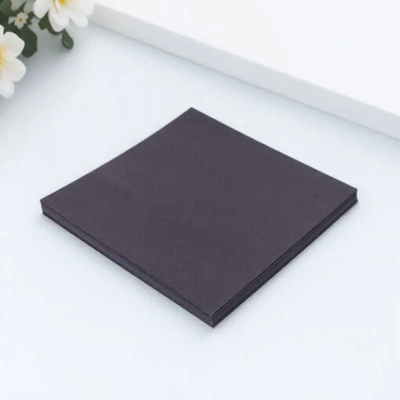 100Pcs Black Square Origami Paper Folding Sheets for DIY Handcraft Paper Crane Party Decoration Hand Craft Sheets