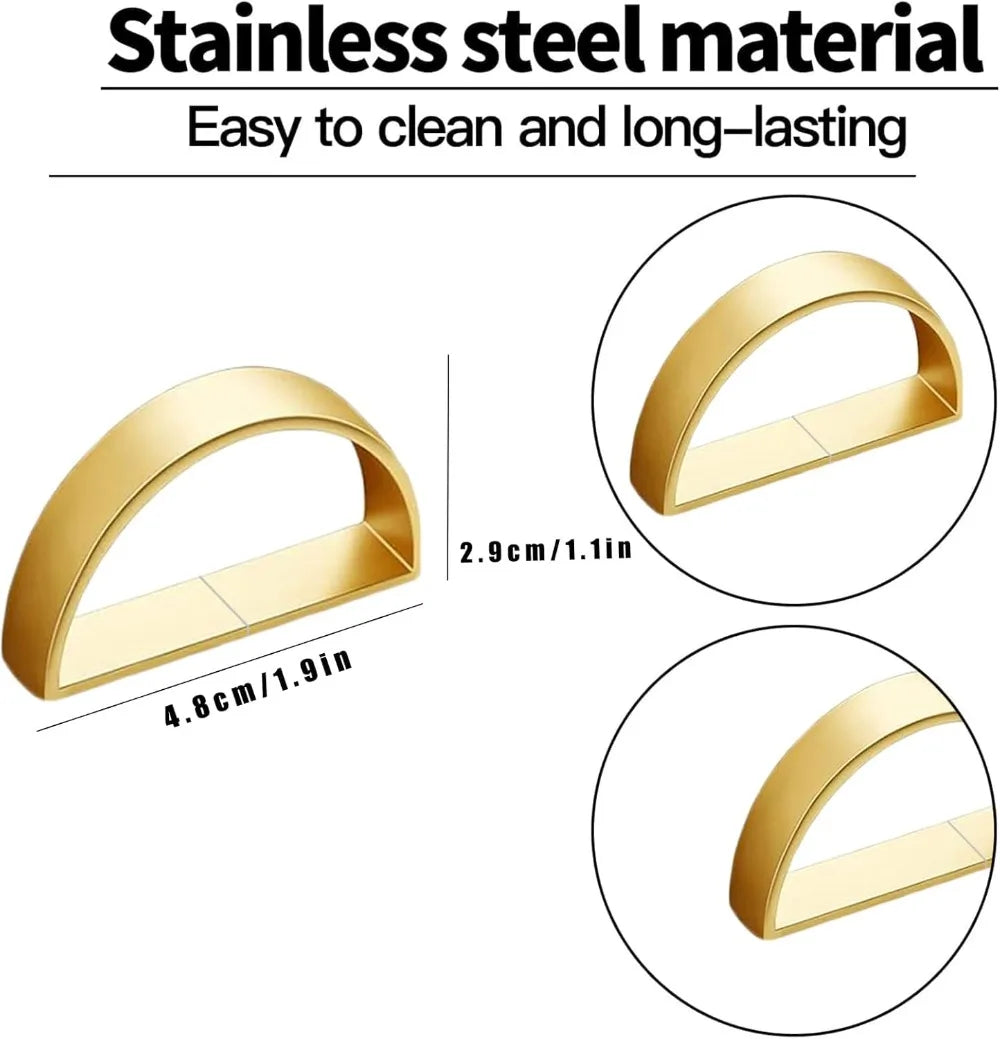 8 Pcs Matt Gold Napkin Rings Stainless Steel Wedding Christmas Party Dinner Table Decorations