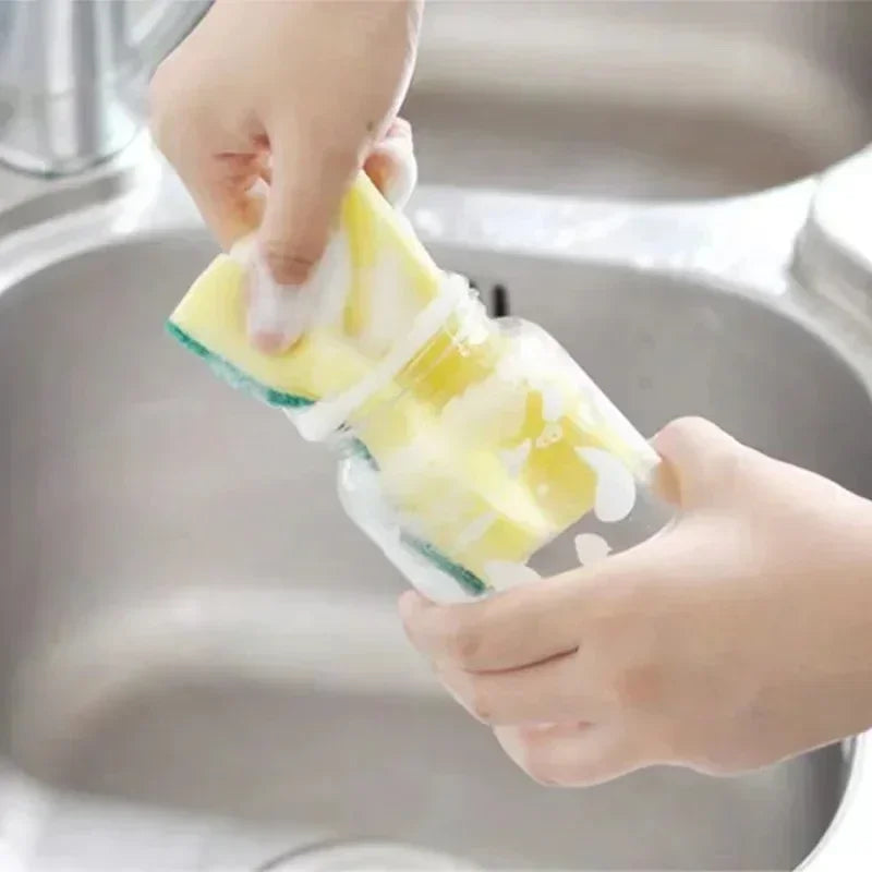 Highly Absorbent Dishwashing Sponge Kitchen Clean Rub Pot Rust Focal Stains Sponge Removing Kit Home Cleaning Brush Sponges
