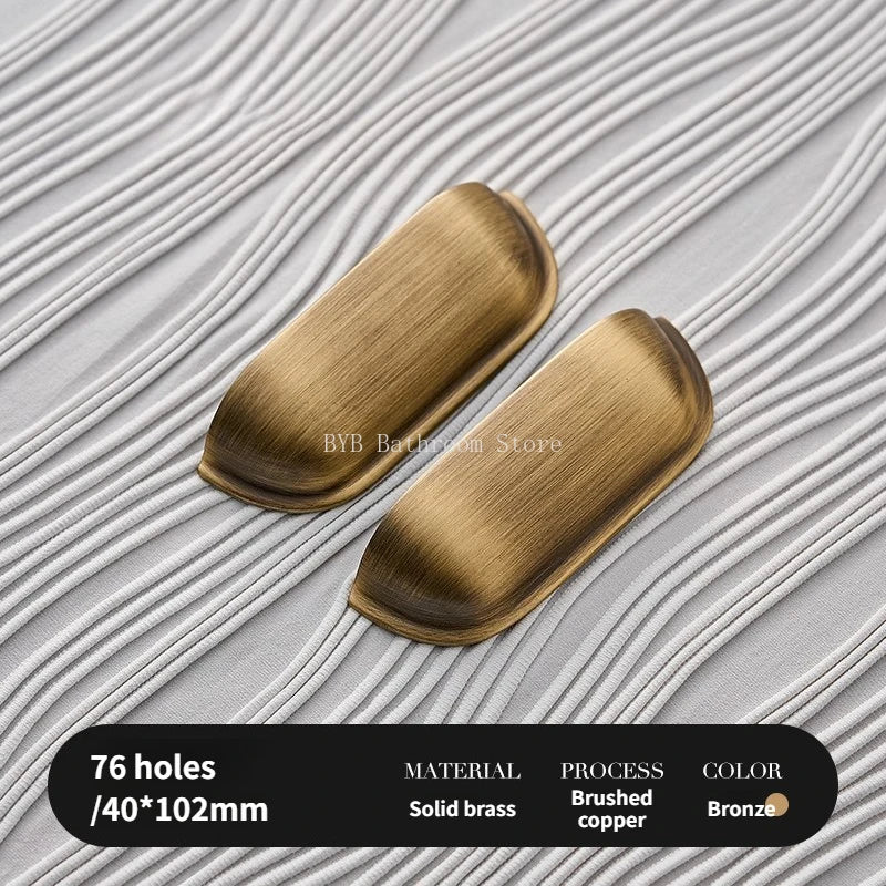 Bedroom Wardrobe Kitchen Drawer Shoe Cabinet Door Handle Gold Shell Shape Brass Handle Furniture Knob Handware Decorative Handle
