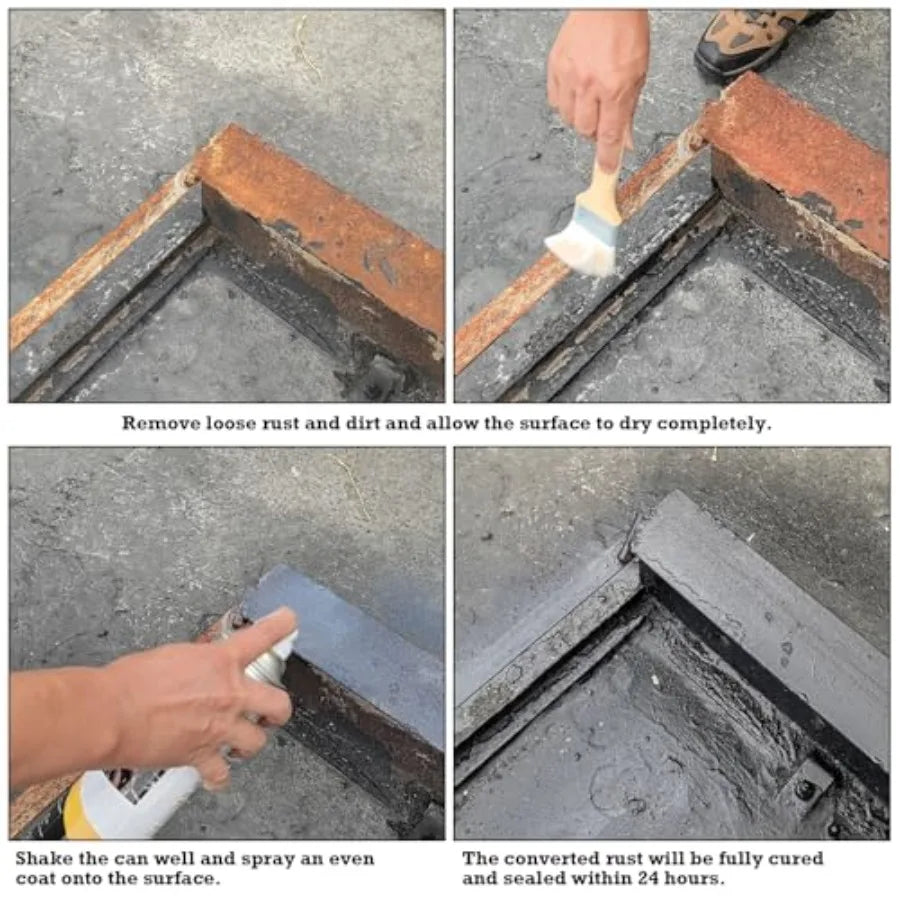 Rust Converter Spray Paint Black for Metal Surfaces 1 Can Long-Lasting Protection and Corrosion Resistance