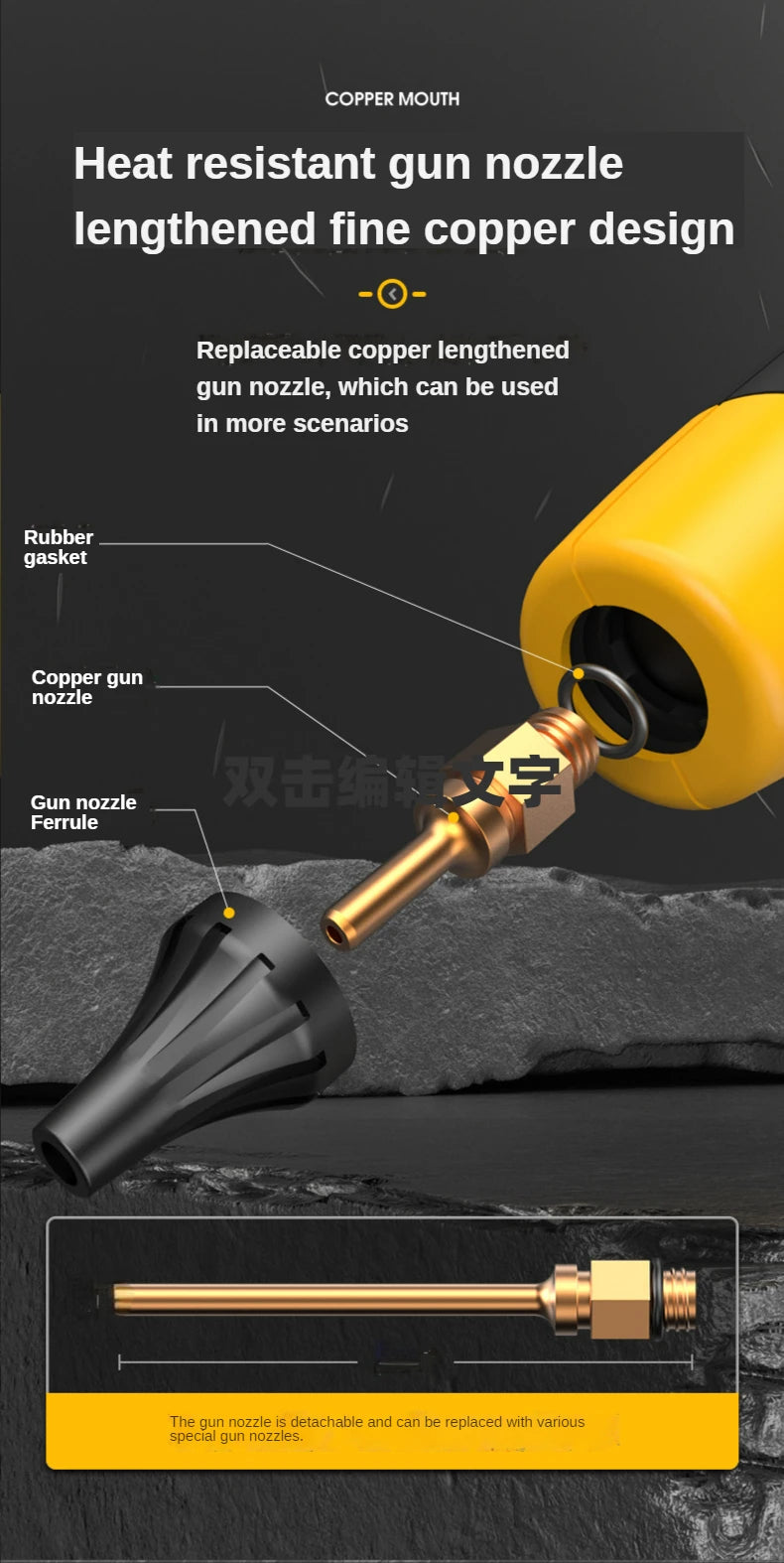 800W Professional Hot Melt Glue Gun Digital Adjustable Temperature Copper Nozzle 11 Mm Glue Sticks Industrial Tools Silicone Gun