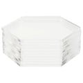 10 pcs Hexagon Clear Acrylic Plate Transparent Board Diy Craft Supplies Decorative Panel Non Breakable Easy Clean Cake