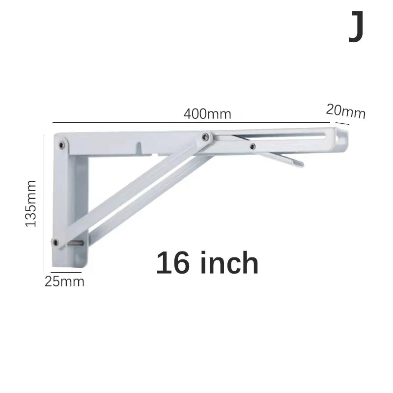 Multiple Sizes Triangle Folding Angle Bracket Heavy Support Adjustable Wall Shelves Mounted Table Shelves Home Hardware