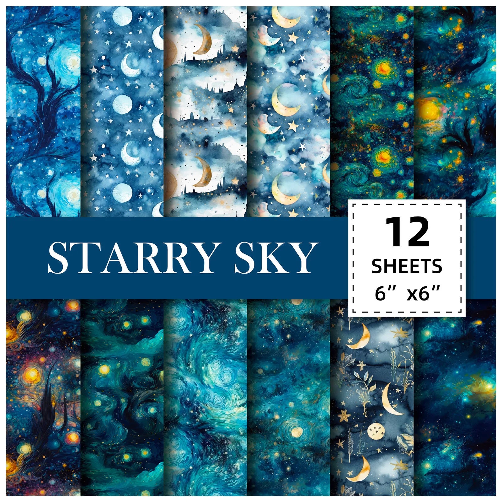12 Sheet Scrapbooking Paper 15x15cm,  6x6in Scrapbooking Paper Acid-Free Cardstock Backgrounds Card for DIY Art Craft Decoration
