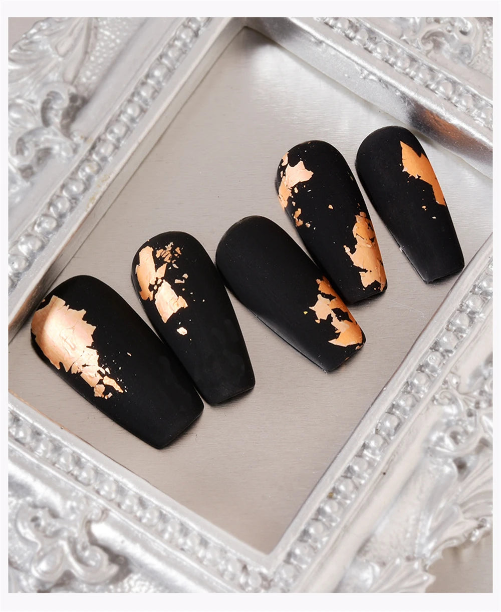 Nail Art Accessories Gold Silver Copper Foil Sequins Glitter Leaf Flake Sheet Bulk Foil Paper For Gilding Manicure Decoration